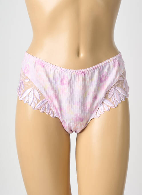 Tanga effet matière satinée rose PRIMA DONNA femme