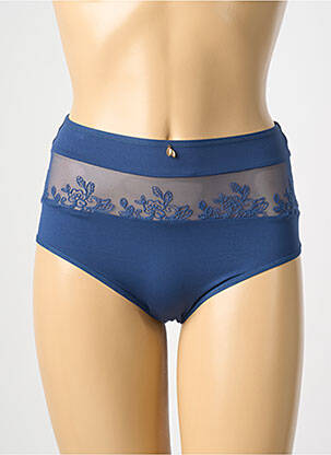 Culotte haute bi-matiére bleu EMPREINTE femme