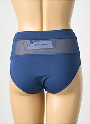 Culotte haute bi-matiére bleu EMPREINTE femme