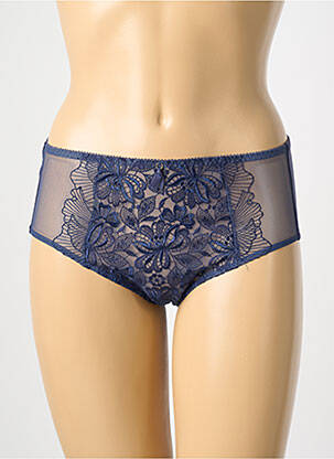 Culotte haute bi-matiére bleu EMPREINTE femme