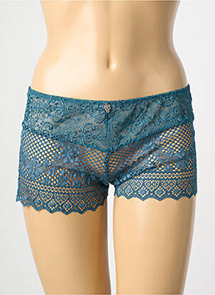 Shorty tissage satiné vert EMPREINTE femme