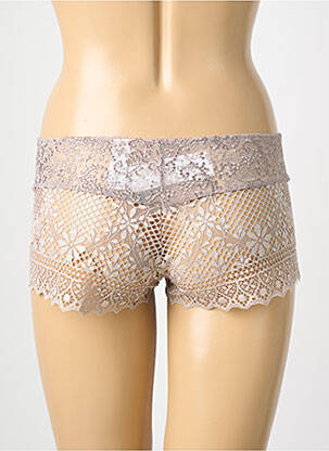 Shorty tissage satiné rose EMPREINTE femme