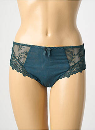 Shorty bi-matiére vert EMPREINTE femme