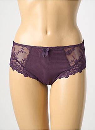 Shorty bi-matiére violet EMPREINTE femme