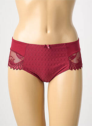 Shorty tissage satiné rouge EMPREINTE femme