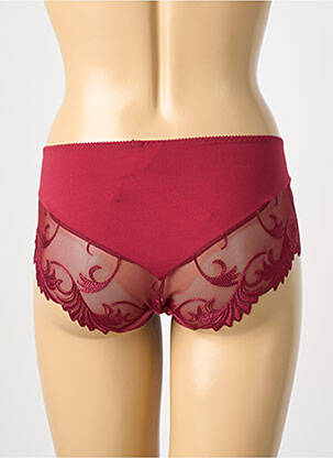 Shorty tissage satiné rouge EMPREINTE femme