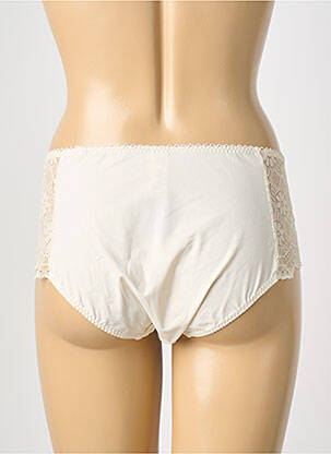 Culotte haute bi-matiére beige EMPREINTE femme