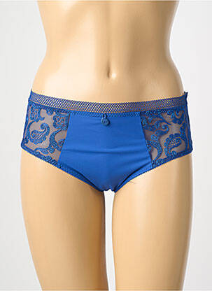 Shorty tissage satiné bleu EMPREINTE femme