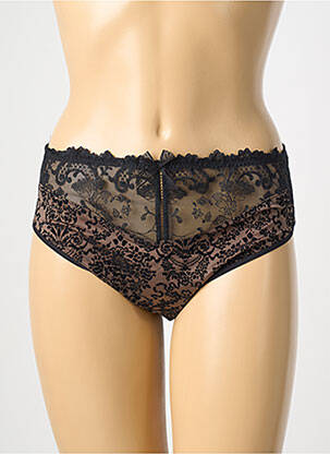 Culotte haute bi-matiére noir EMPREINTE femme