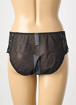 Shorty tissage satiné noir EMPREINTE femme