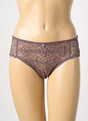 Shorty tissage satiné violet EMPREINTE femme