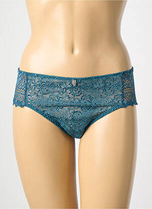 Shorty bi-matiére vert EMPREINTE femme