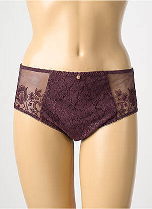 Culotte haute bi-matiére violet EMPREINTE femme
