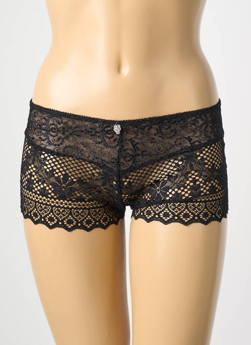 Shorty bi-matiére noir EMPREINTE femme