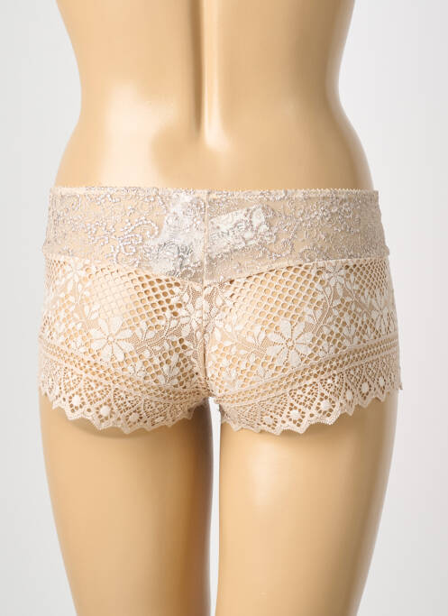 Shorty bi-matiére rose EMPREINTE femme