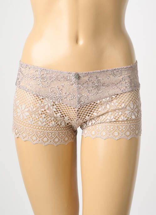 Shorty bi-matiére rose EMPREINTE femme
