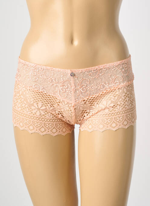 Shorty bi-matiére rose EMPREINTE femme