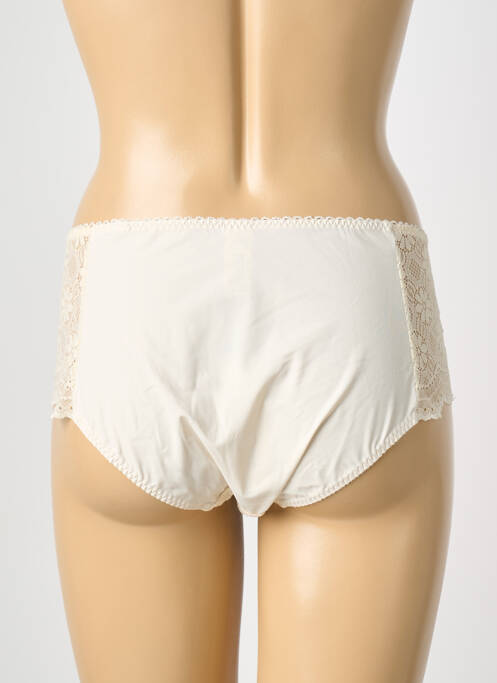 Culotte haute bi-matiére beige EMPREINTE femme