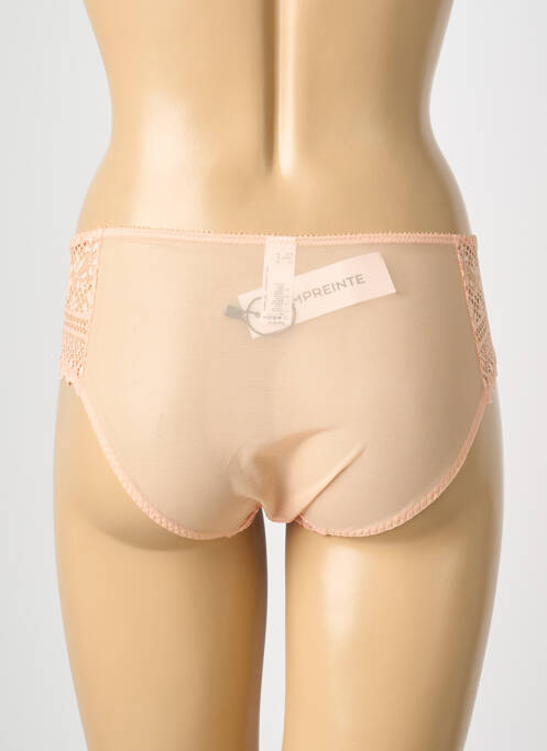 Shorty bi-matiére rose EMPREINTE femme