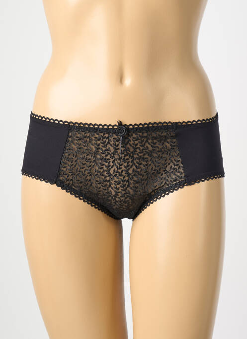 Shorty effet matière satinée noir EMPREINTE femme