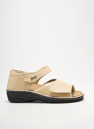 Sandales/nu pieds tissage satiné talon de 4 à 6cm beige HERGOS femme
