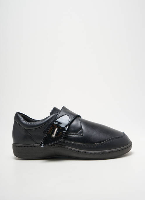 Baskets tissage satiné talon plat jusqu'à 3cm noir HERGOS femme