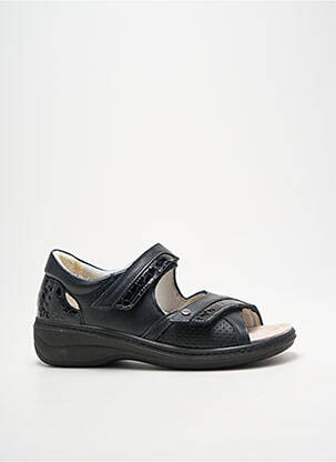 Sandales/nu pieds tissage satiné talon de 4 à 6cm noir HERGOS femme