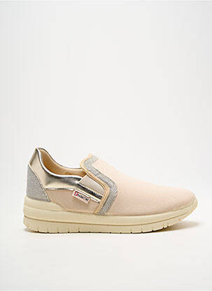 Slip ons tissage satiné talon plat jusqu'à 3cm beige SABATINI femme