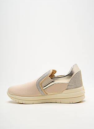 Slip ons tissage satiné talon plat jusqu'à 3cm beige SABATINI femme