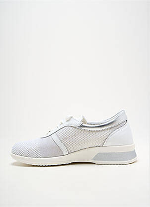 Baskets tissage satiné talon de 4 à 6cm blanc SABATINI femme
