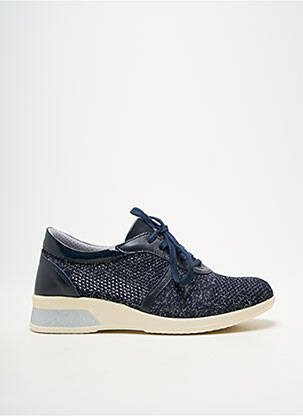 Baskets tissage satiné talon plat jusqu'à 3cm bleu SABATINI femme