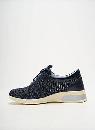 Baskets tissage satiné talon plat jusqu'à 3cm bleu SABATINI femme