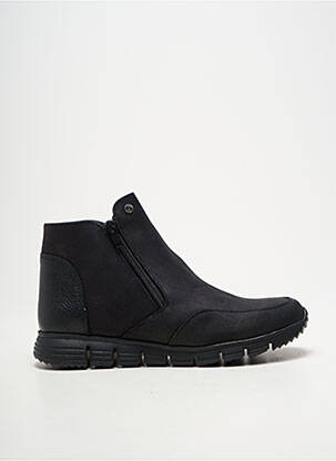 Bottines/boots tissage satiné talon plat jusqu'à 3cm noir SABATINI femme