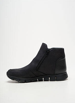 Bottines/boots tissage satiné talon plat jusqu'à 3cm noir SABATINI femme