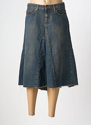 Jupe longue coupe évasée bleu DKNY femme