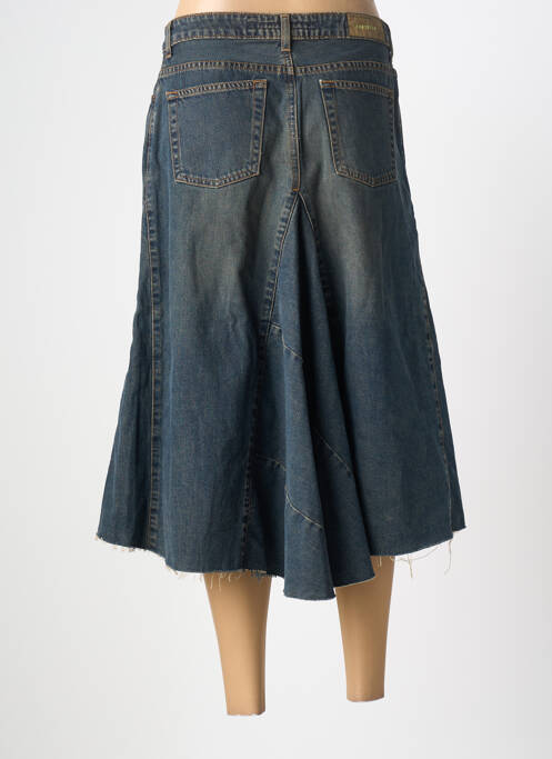 Jupe longue coupe évasée bleu DKNY femme
