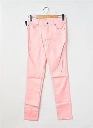 Pantalon slim tissage popeline taille normale rose CHEAP MONDAY femme