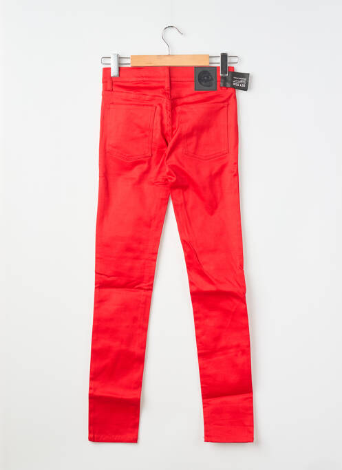 Pantalon slim tissage popeline taille normale rouge CHEAP MONDAY femme