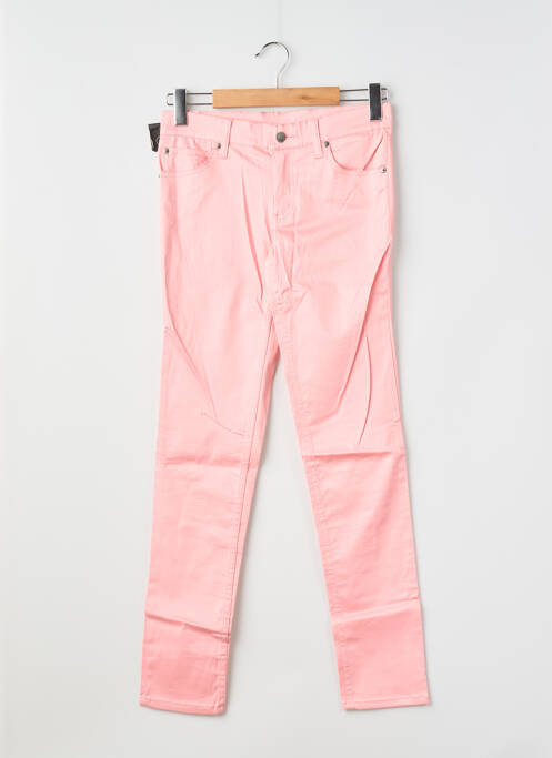 Pantalon slim tissage popeline taille normale rose CHEAP MONDAY femme