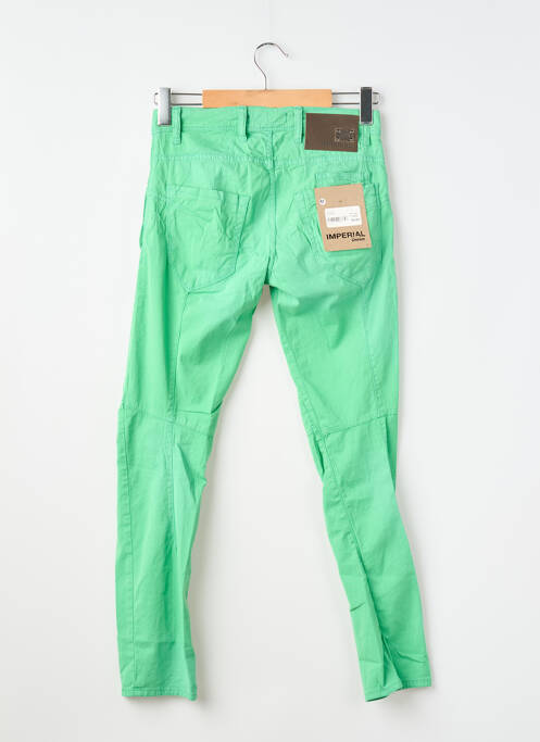 Pantalon slim tissage popeline taille normale vert IMPERIAL femme