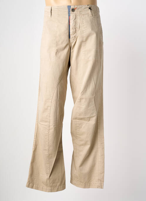 Pantalon droit tissage popeline taille normale beige MELTIN'POT homme