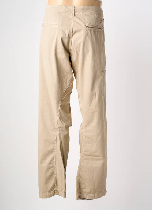 Pantalon droit tissage popeline taille normale beige MELTIN'POT homme