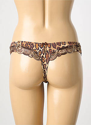 Tanga tulle transparent marron LISE CHARMEL femme