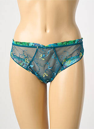 Tanga effet matière satinée bleu LISE CHARMEL femme