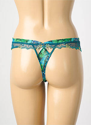 Tanga effet matière satinée bleu LISE CHARMEL femme