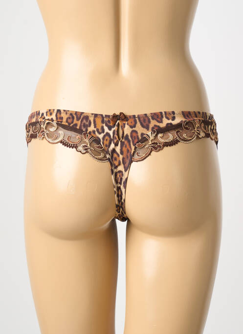 Tanga tulle transparent marron LISE CHARMEL femme