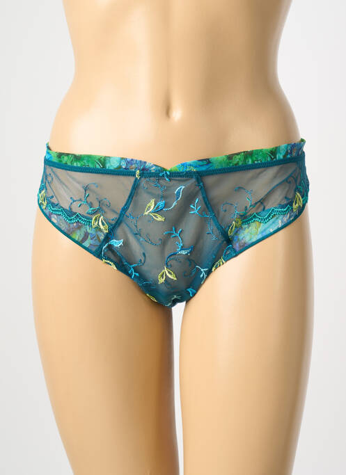 Tanga effet matière satinée bleu LISE CHARMEL femme