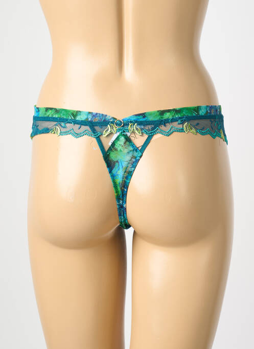 Tanga effet matière satinée bleu LISE CHARMEL femme
