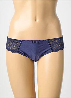 Culotte tissage satiné bleu MAISON LEJABY femme