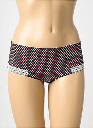 Shorty tissage satiné noir ANTIGEL femme